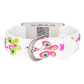 QR Code Child Titanium Medical ID Bracelet White, White, large image number 2